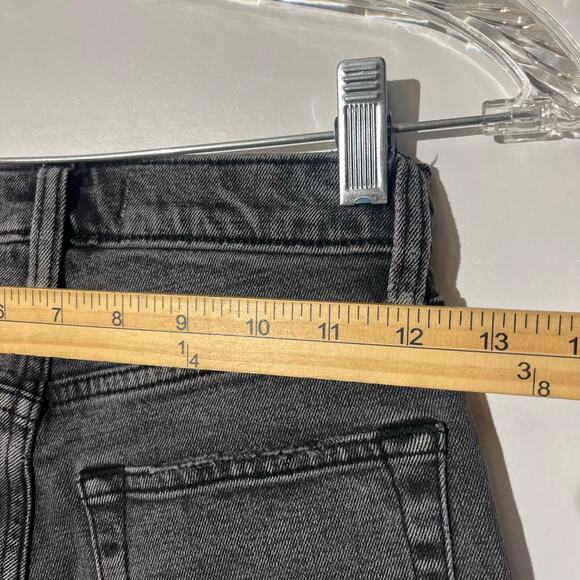 Abercrombie & Fitch Ankle Straight Ultra High Rise Gray Pants Raw Hem Size 24 - Picture 5 of 7